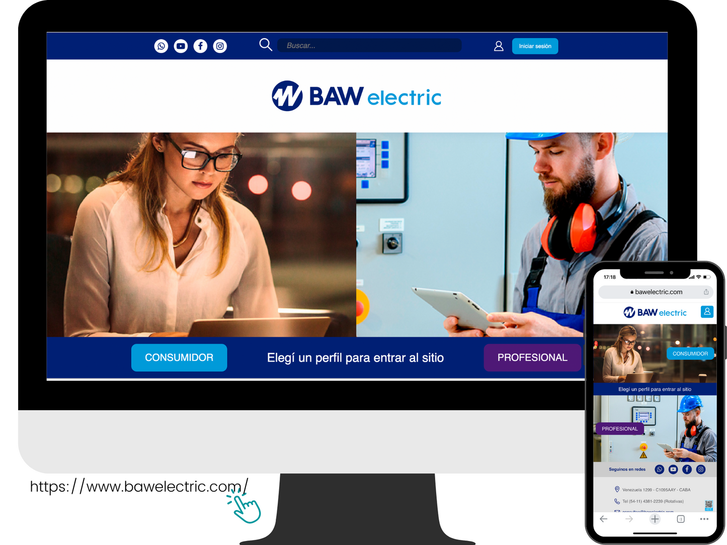 BAW Electric: Website corporativo - Portal Clientes B2B