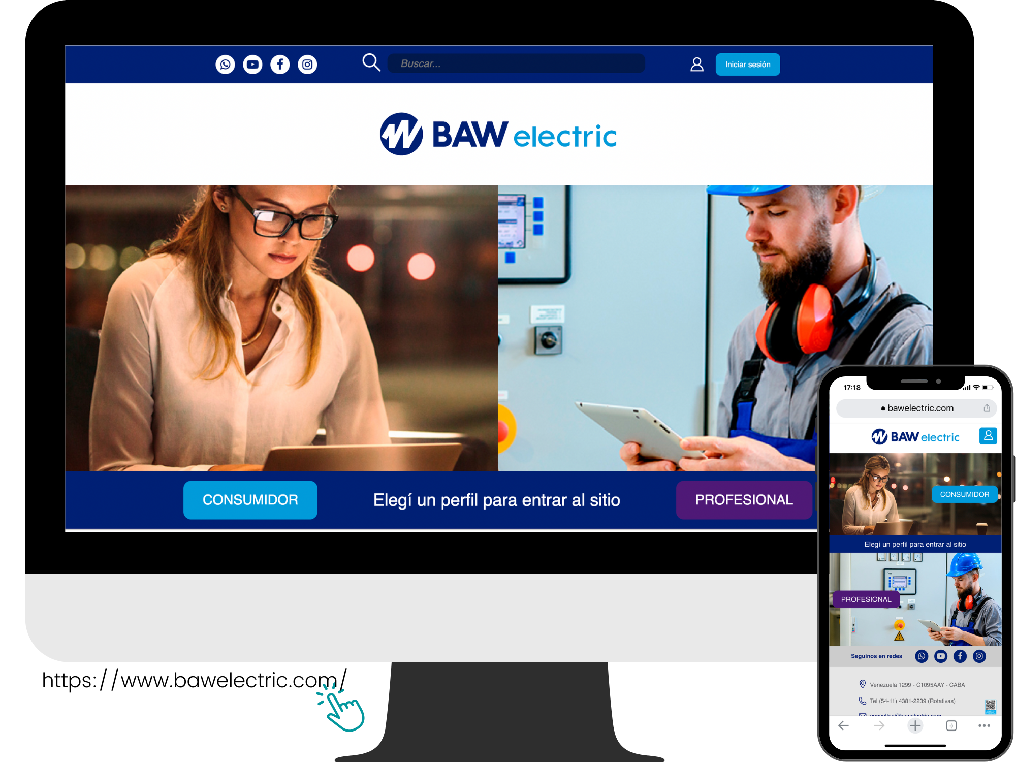 BAW Electric: Website I Portal Clientes B2B - Argentina