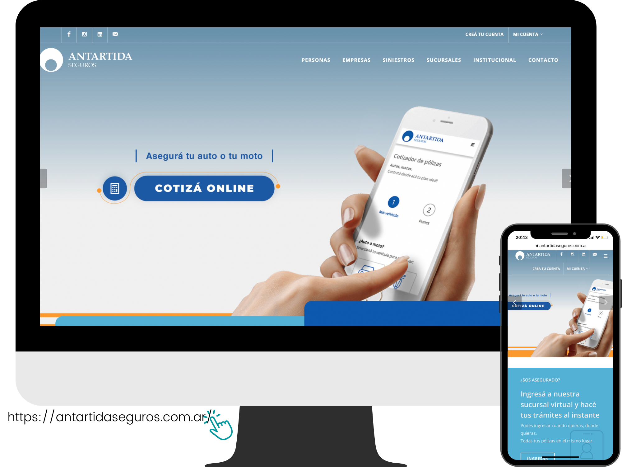 Antartida Seguros: Portal Autogestión -Argentina