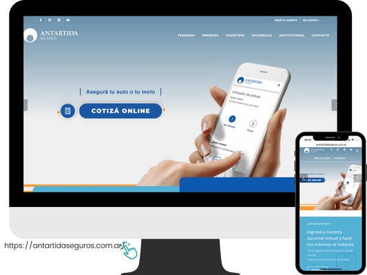 Antartida Seguros: Corporate website - Insured Self-management Portal